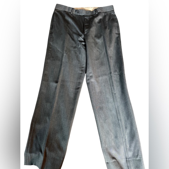 Brooks Brothers Charcoal Flat Front Dress Pants